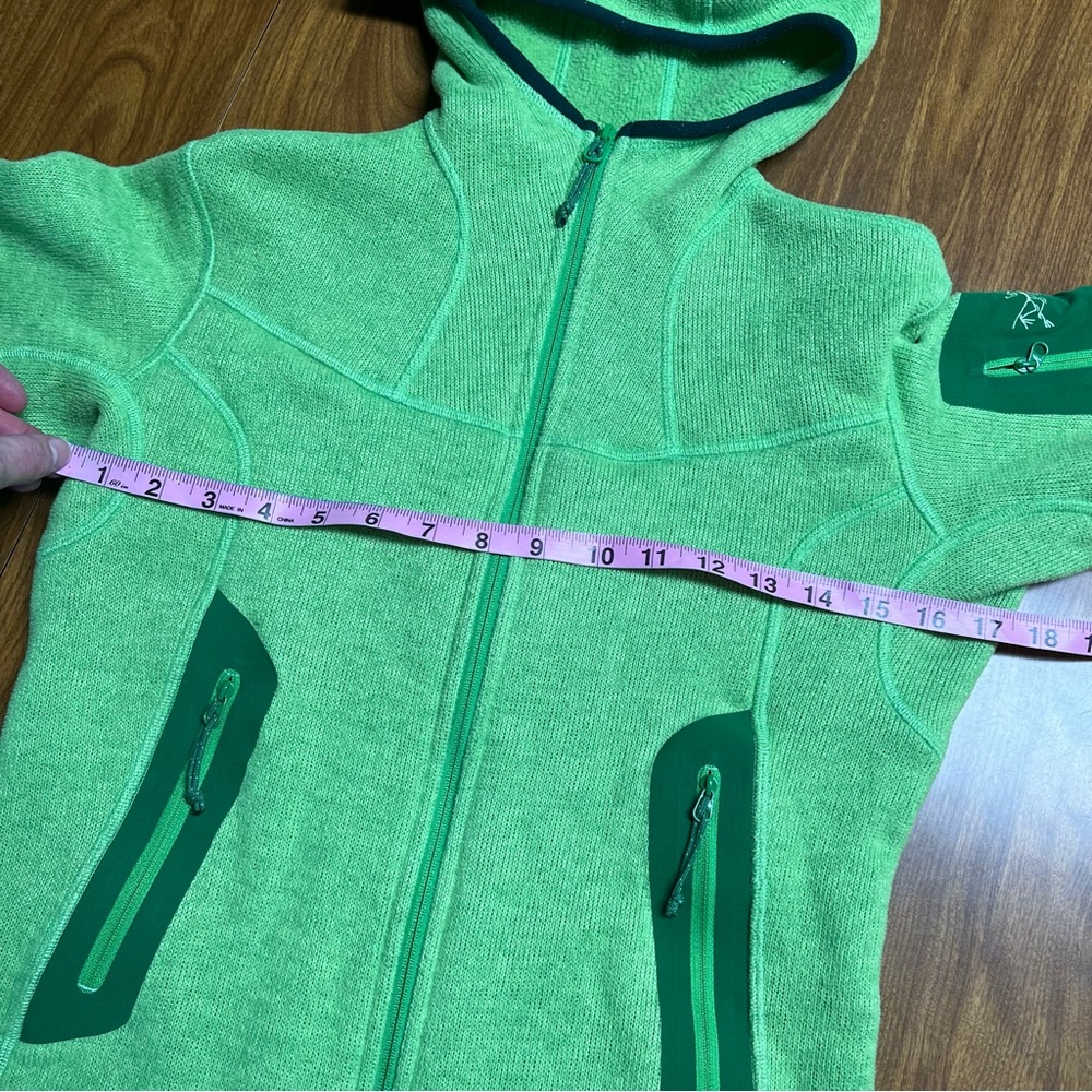Arc'teryx Covert Hoodie Full zip fleece Jacket size small Green polartec - Picture 10 of 11